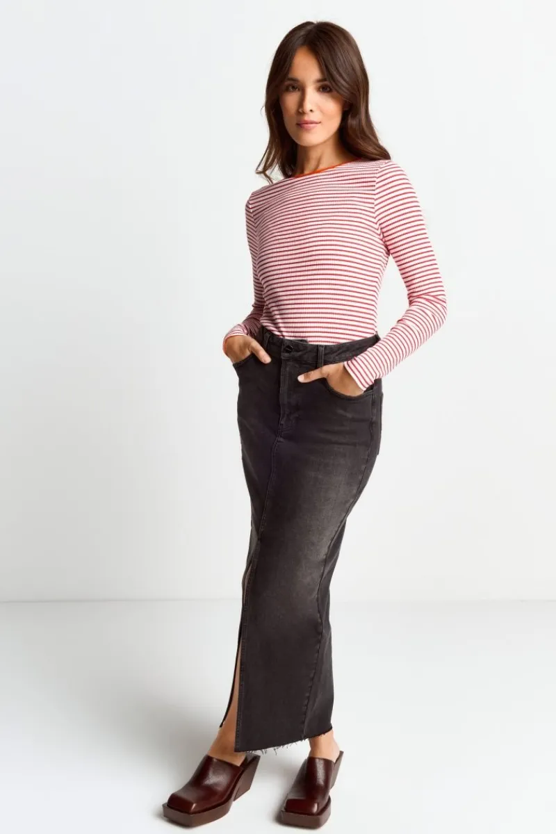 Bodycon-Longsleeve Mit Streifen<Rich & Royal New