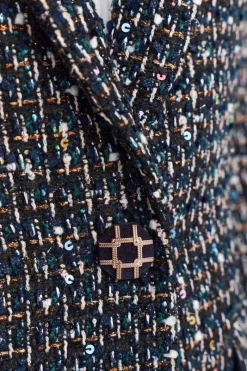 Bouclé-Blazer Mit Statement-Knopf<Rich & Royal Discount