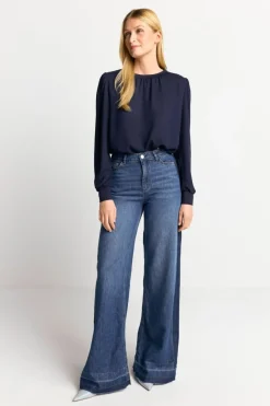 Chiffonbluse Mit Rundhalsausschnitt<Rich & Royal Sale