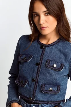 Denim-Jacke Mit Zierborten<Rich & Royal Clearance