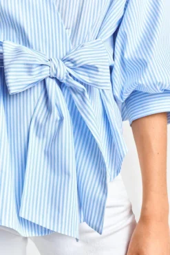 Gestreifte Wickelbluse<Rich & Royal Discount