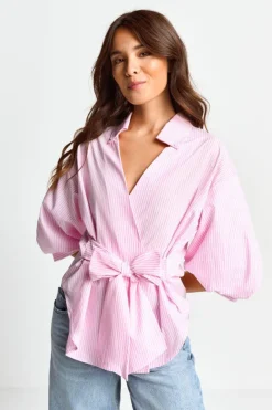 Gestreifte Wickelbluse<Rich & Royal Discount