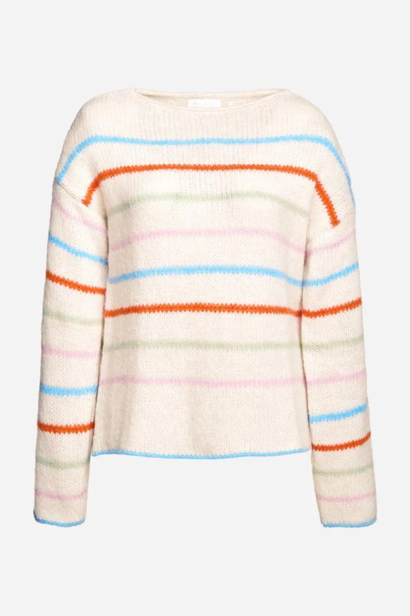 Gestreifter Pullover In Perlweiß<Rich & Royal Outlet