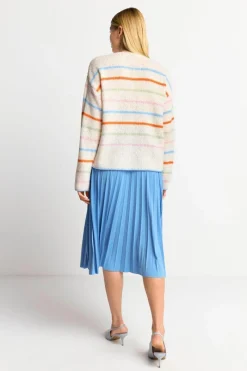 Gestreifter Pullover In Perlweiß<Rich & Royal Outlet