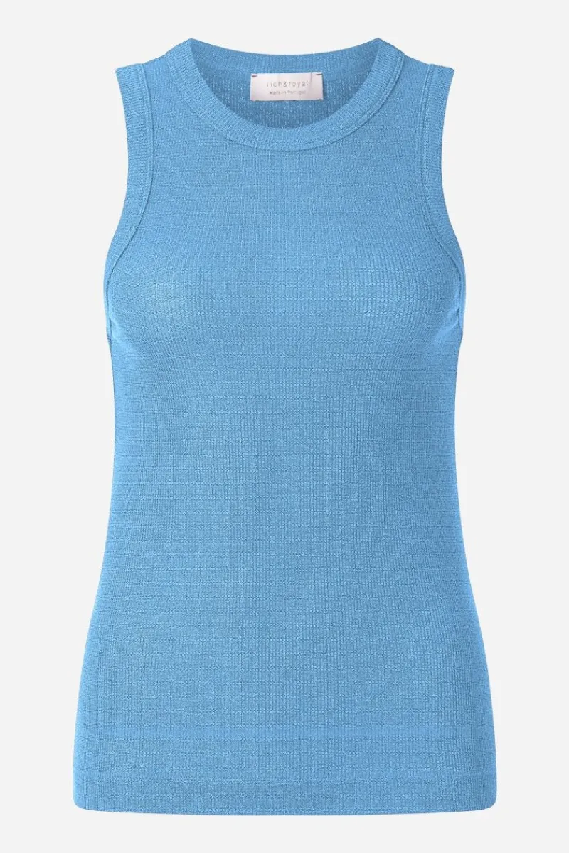 Hellblaues Rib-Tanktop<Rich & Royal Discount