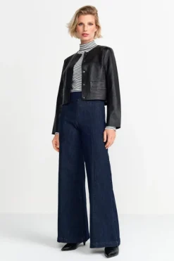 Kurze Lederjacke Mit Druckknöpfen<Rich & Royal Hot