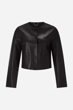 Kurze Lederjacke Mit Druckknöpfen<Rich & Royal Hot