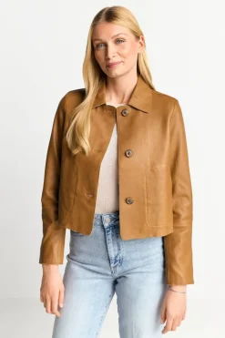 Kurze Lederjacke Mit Kragen<Rich & Royal Sale