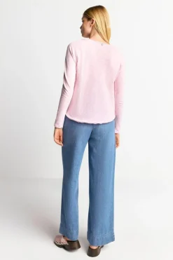 Longsleeve Aus Baumwolle Mit Offenen Kanten<Rich & Royal Sale