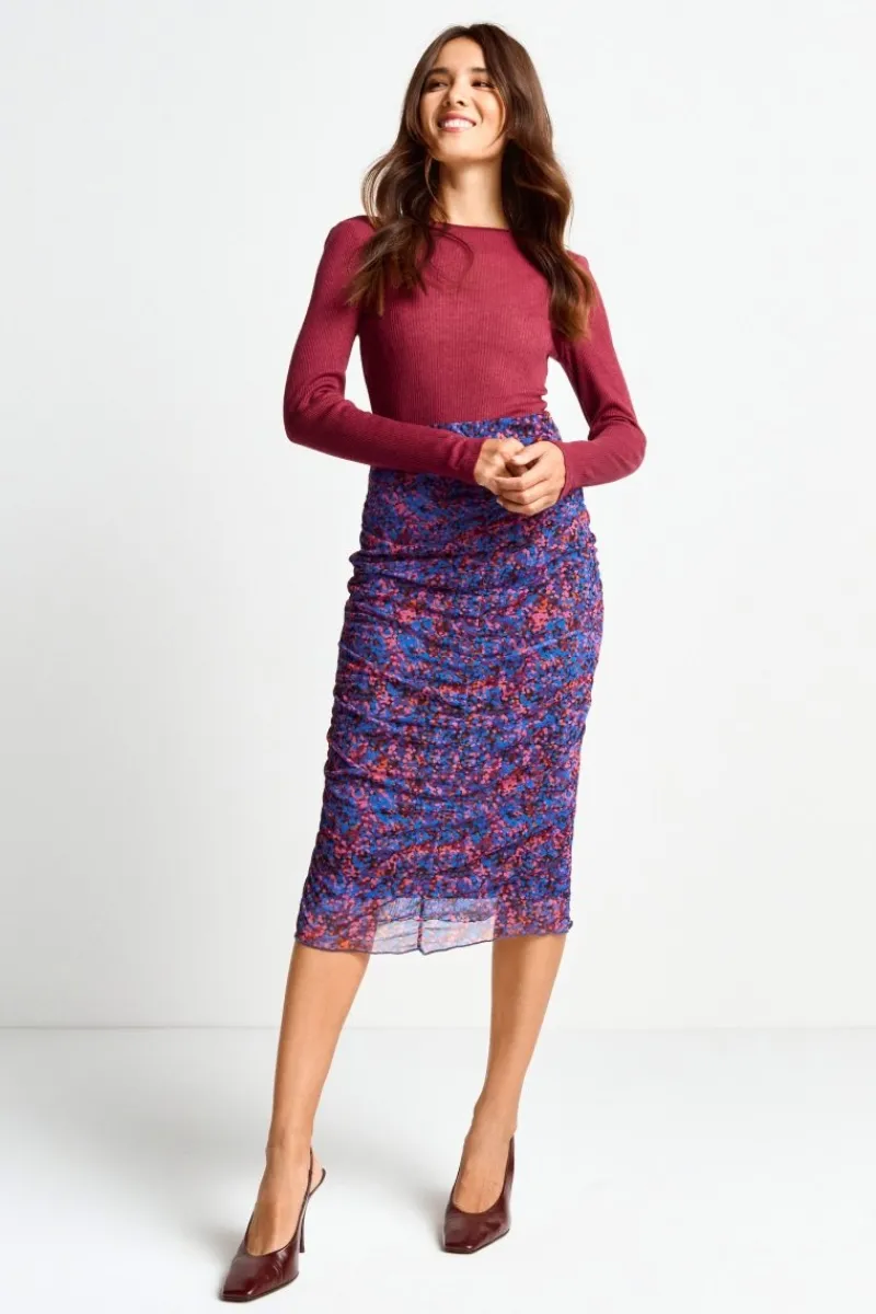 Midirock Mit Floralem Allover-Print<Rich & Royal