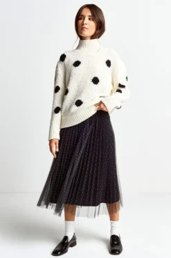 Pullover Mit Blauen Polka Dots<Rich & Royal Hot