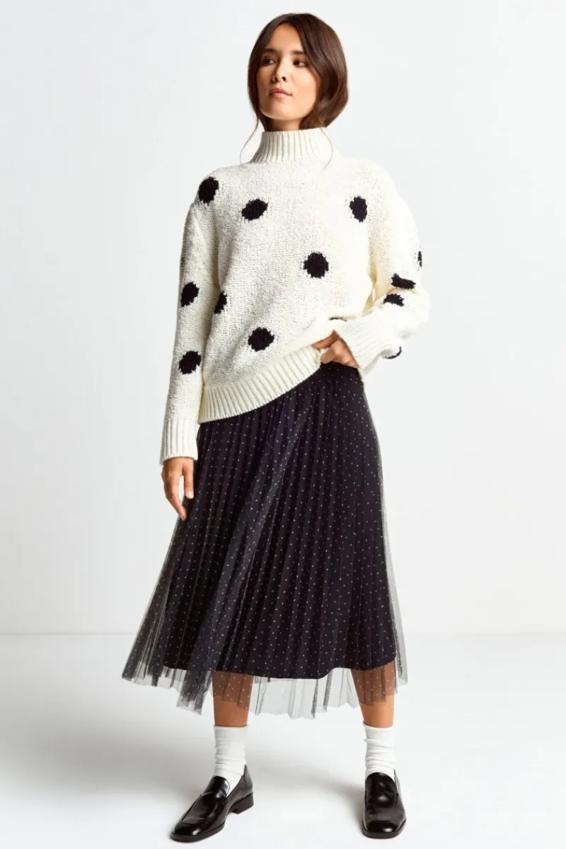 Pullover Mit Blauen Polka Dots<Rich & Royal Hot