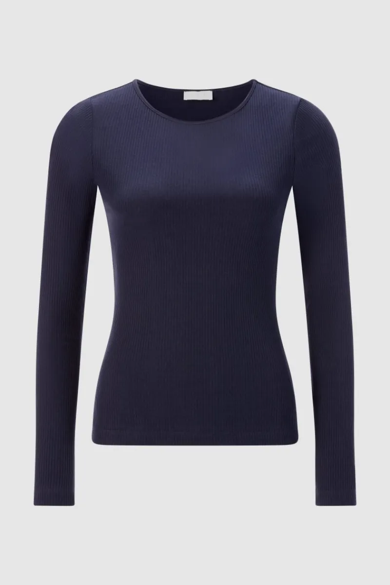 Rib-Longsleeve Mit Rundhals<Rich & Royal Best