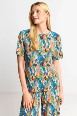 T-Shirt In Crinkle-Optik<Rich & Royal Sale