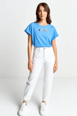 T-Shirt Mit Strass-Smileys<Rich & Royal Discount