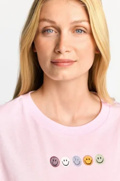 T-Shirt Mit Strass-Smileys<Rich & Royal Discount