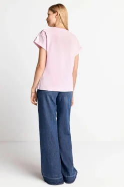 T-Shirt Mit Strass-Smileys<Rich & Royal Discount