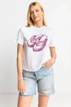 T-Shirt Mit Strassverziertem Print<Rich & Royal Hot