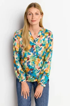 V-Neck-Bluse Mit Knöpfen<Rich & Royal Outlet