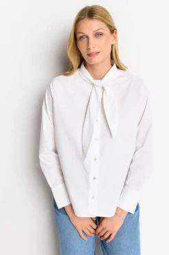 Weiße Bluse Mit Bindekragen<Rich & Royal