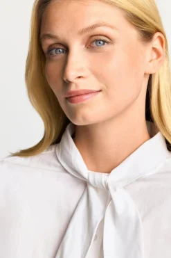 Weiße Bluse Mit Bindekragen<Rich & Royal