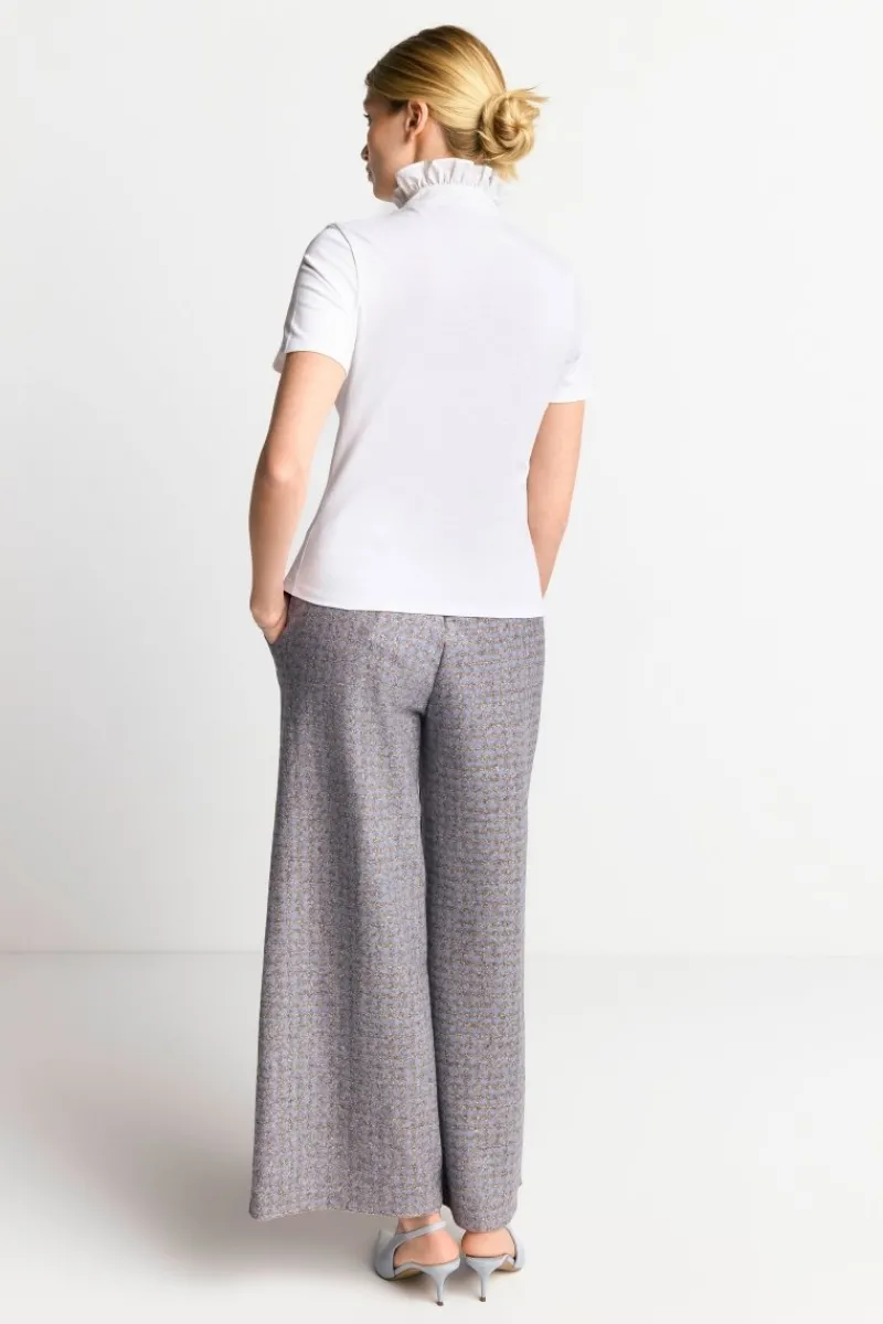 Weißes T-Shirt Mit Frill-Kragen<Rich & Royal Sale