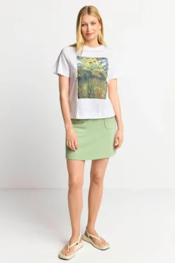 Weißes T-Shirt Mit Print<Rich & Royal New