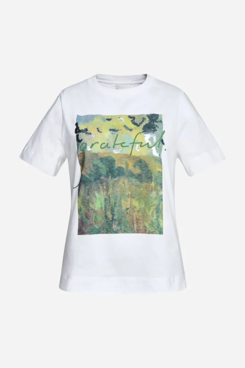 Weißes T-Shirt Mit Print<Rich & Royal New