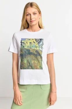 Weißes T-Shirt Mit Print<Rich & Royal New