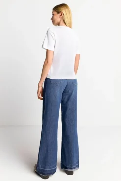 Weißes T-Shirt Mit Statement-Print<Rich & Royal Clearance