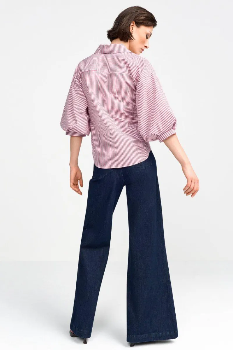 Wickelbluse Mit V-Neck Und Streifen<Rich & Royal Discount