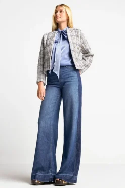 Wide Leg Denim Mit Seitenstreifen<Rich & Royal New