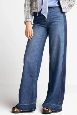 Wide Leg Denim Mit Seitenstreifen<Rich & Royal New